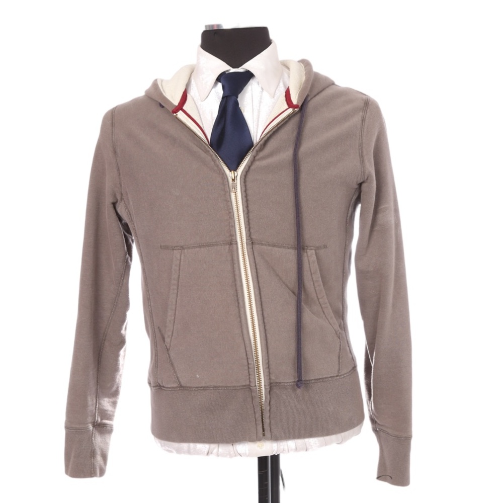 Gilded Age Hoodie Small Casual Unisex Tan Thick Warm Sweat Jacket Luxury Classic